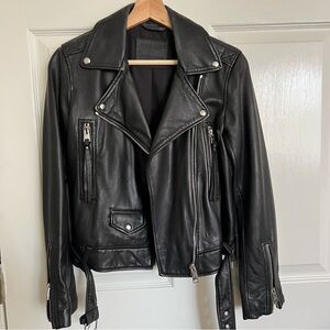 All Saint Black Sheep Leather Jacket